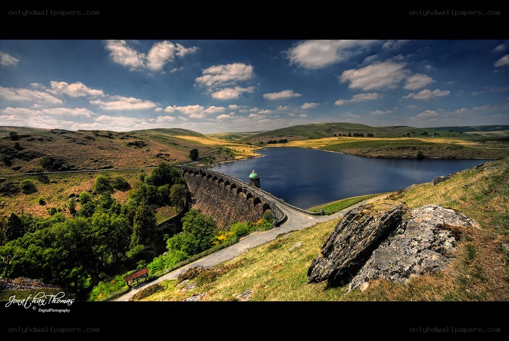Dam in a scenic valley