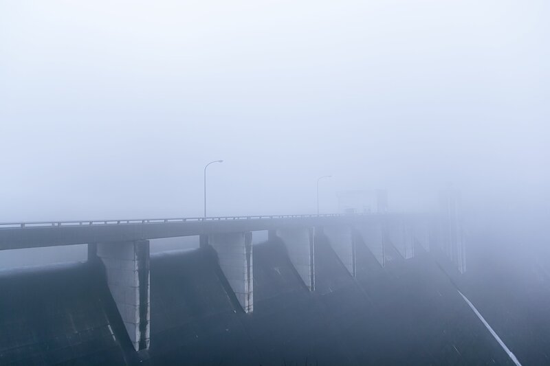 Dam in Fog