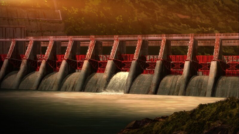 Dam with Water Flowing — Brown