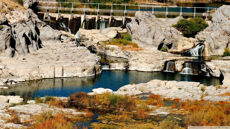 Dam with Waterfalls