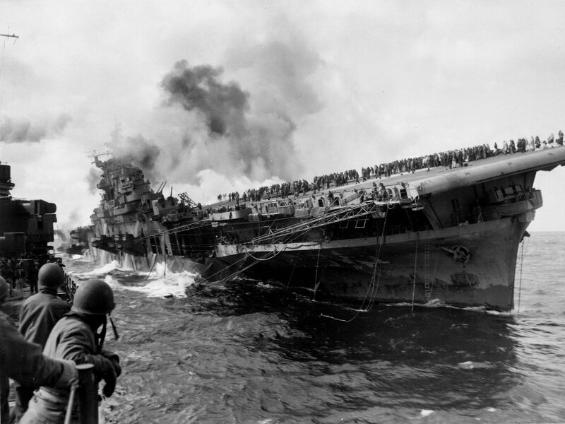 Damaged Aircraft Carrier — Black
