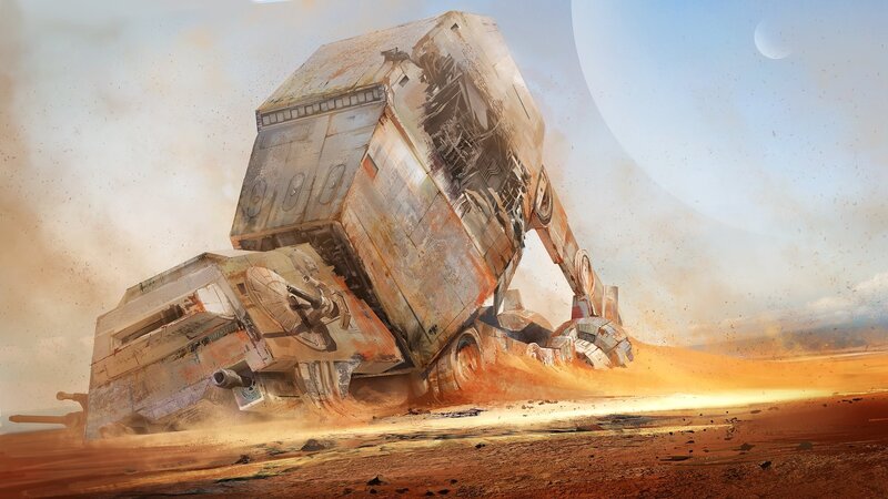 Damaged AT-AT Walker