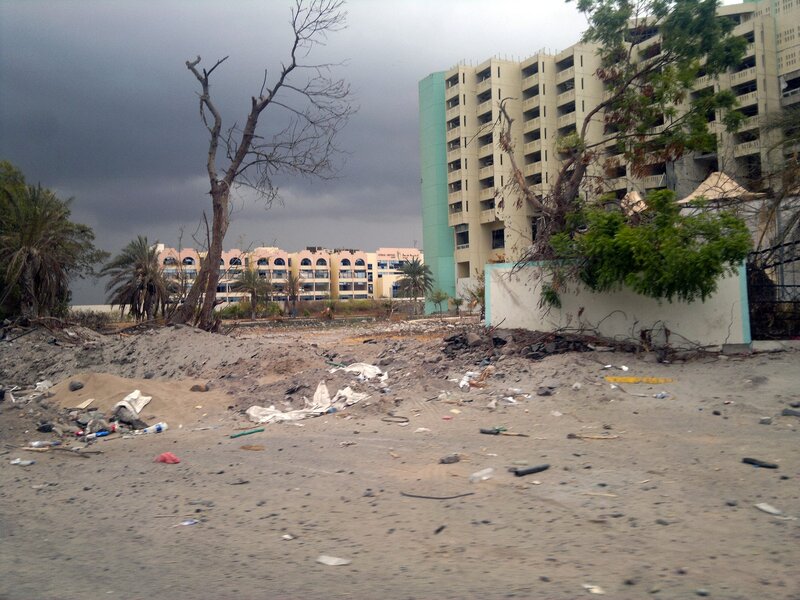 Damaged Beach Area