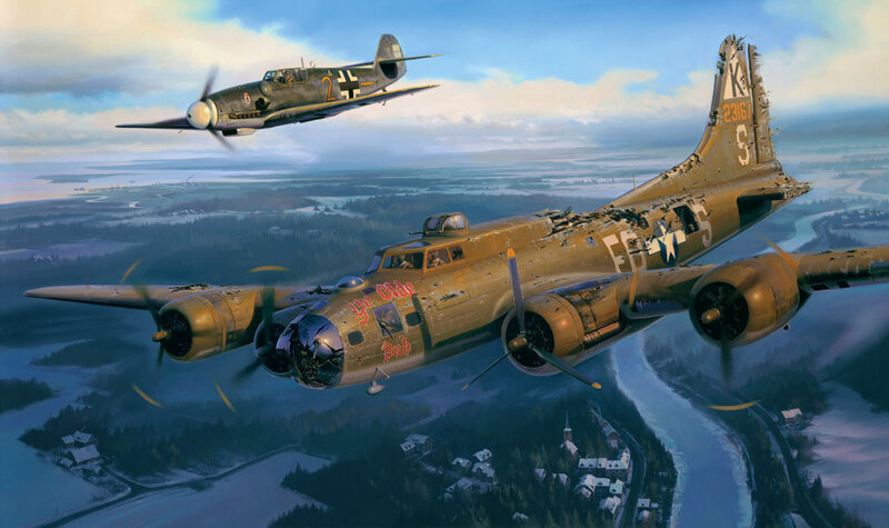 Damaged Bomber Aircraft — Brown