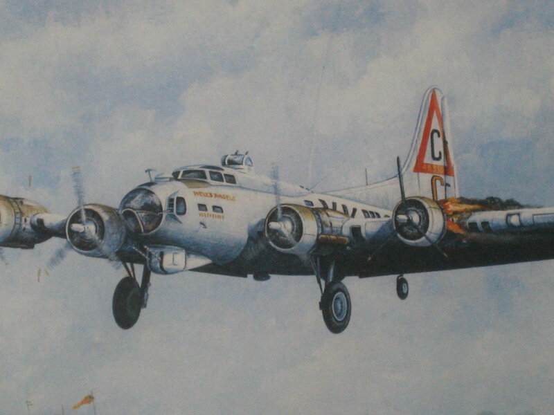Damaged Bomber Aircraft — Gray, Dramatic