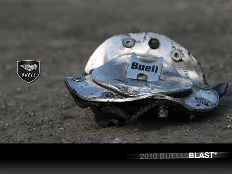 Damaged Buell motorcycle part