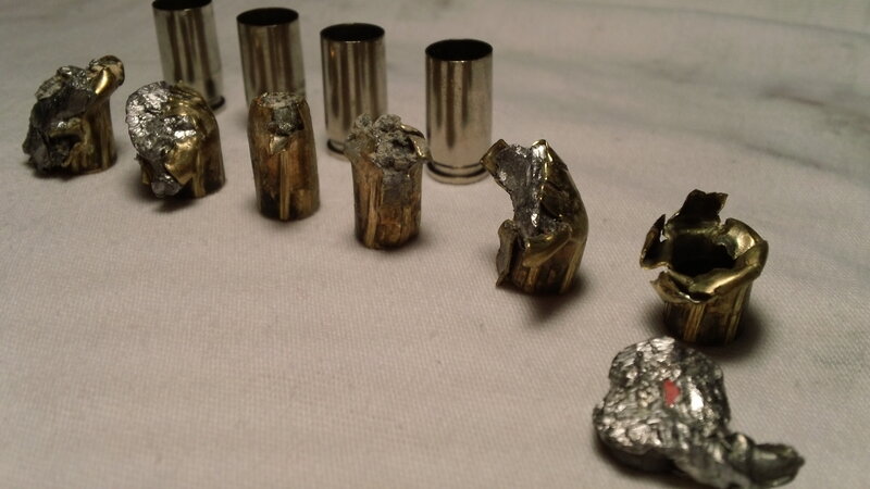 damaged bullet casings