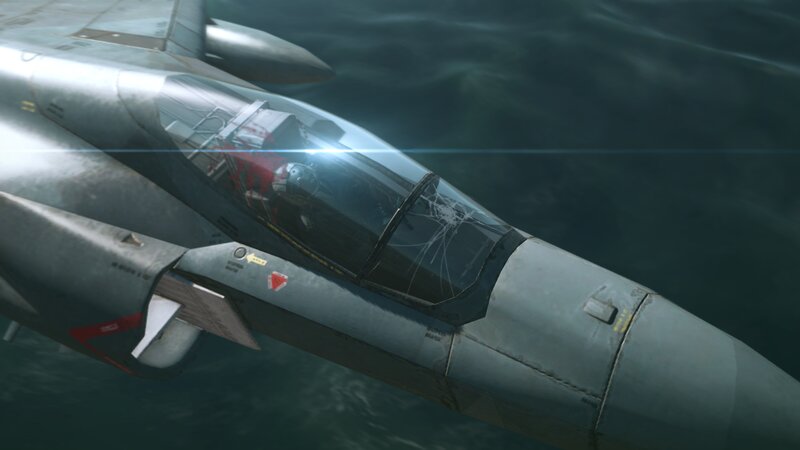 Damaged Fighter Jet — Gray, Dramatic