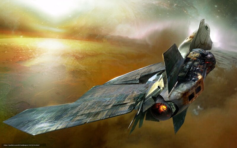 Damaged Fighter Jet — Orange