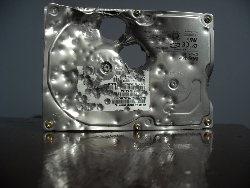 Damaged hard drive