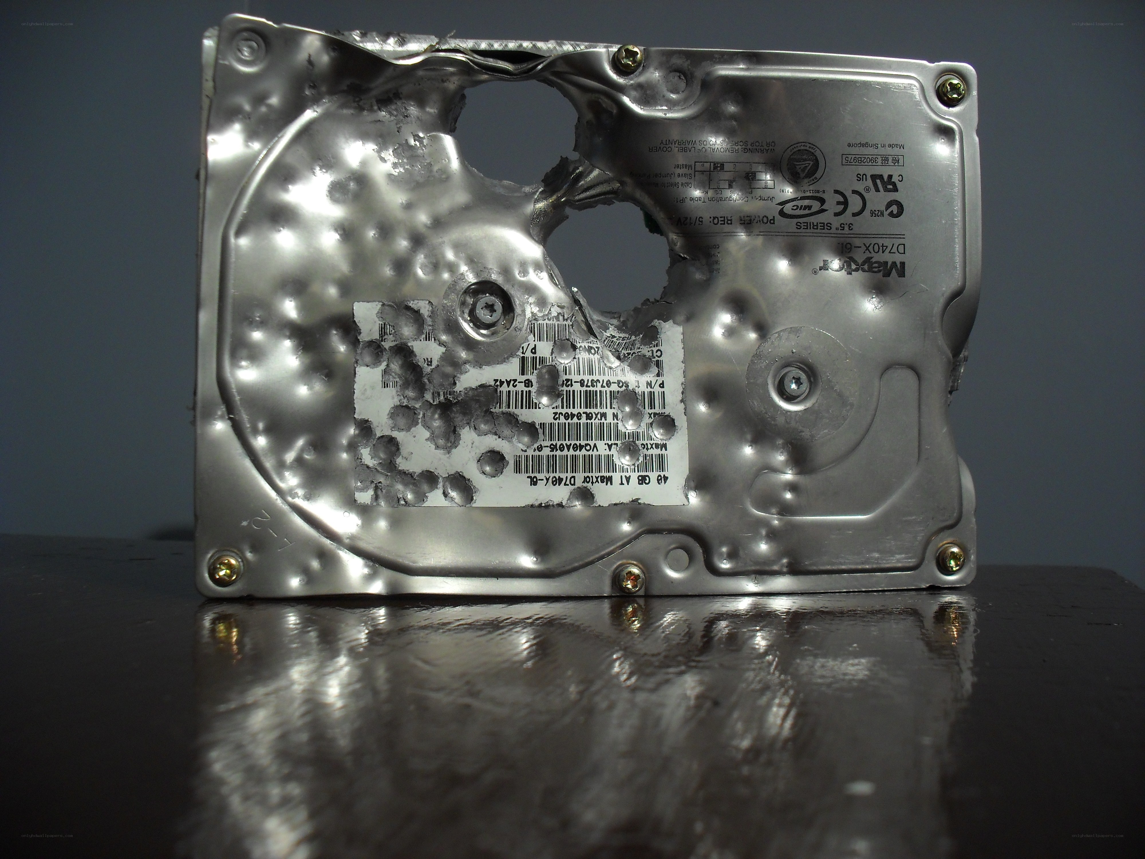 Damaged hard drive