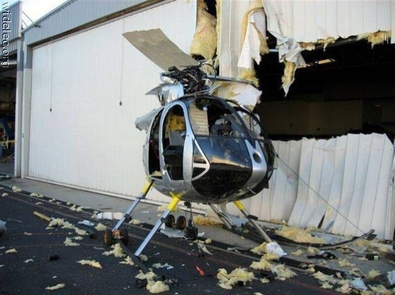 Damaged Helicopter