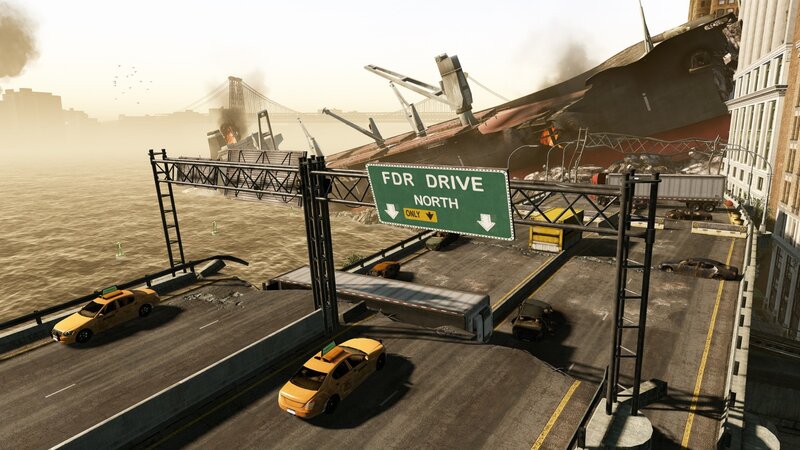 Damaged Highway Scene