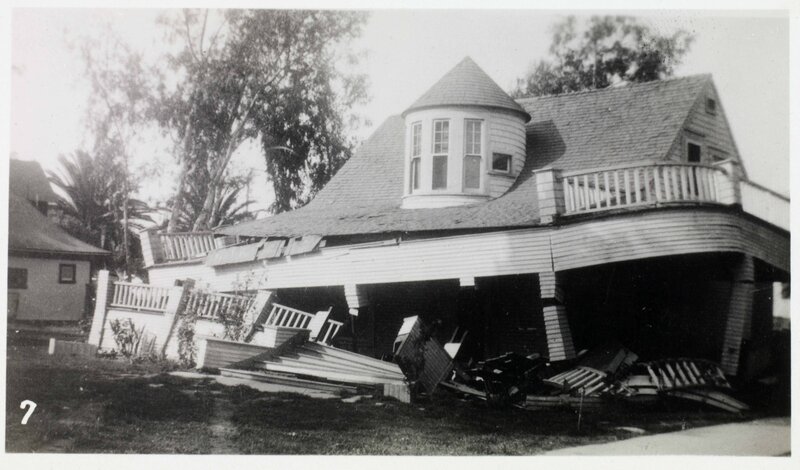 Damaged house after storm