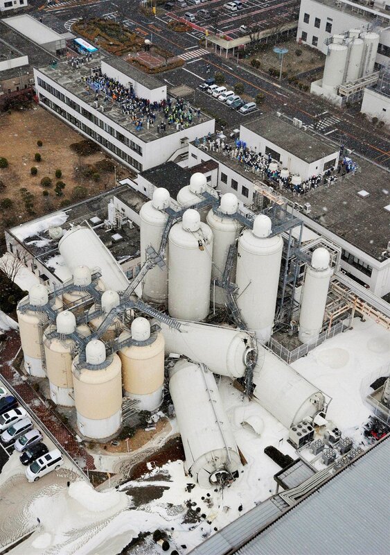 Damaged Industrial Tanks
