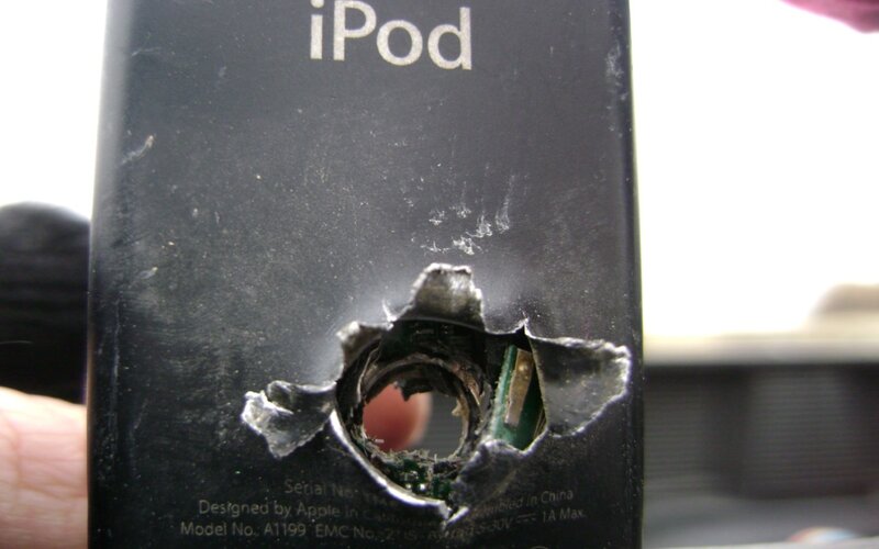 damaged ipod device