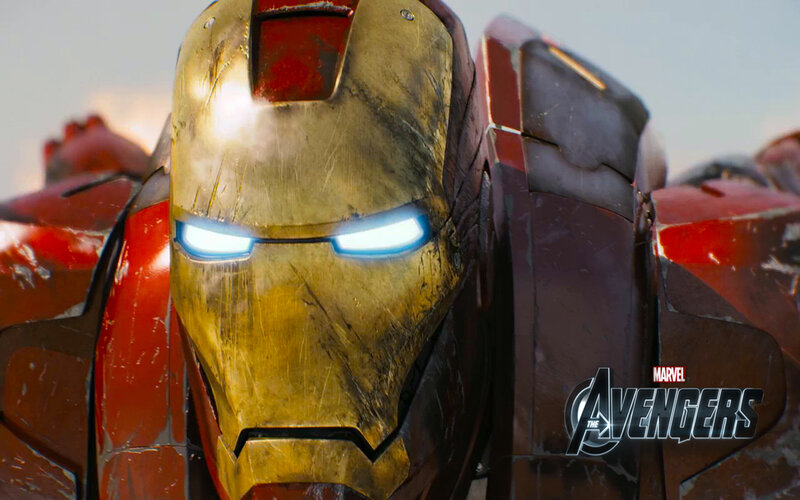 Damaged Iron Man Helmet — Gold