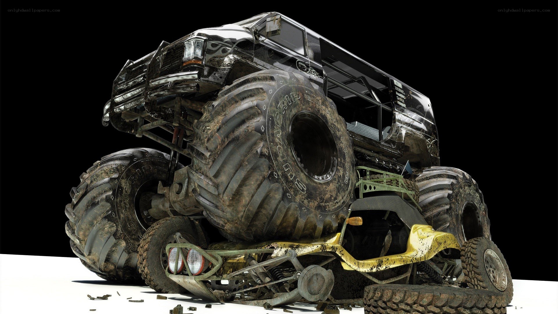 damaged monster truck
