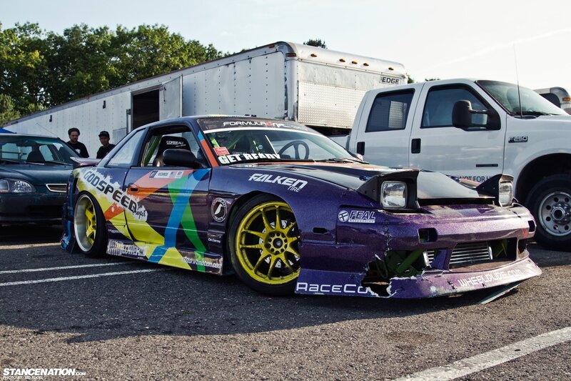 Damaged Purple Drift Car