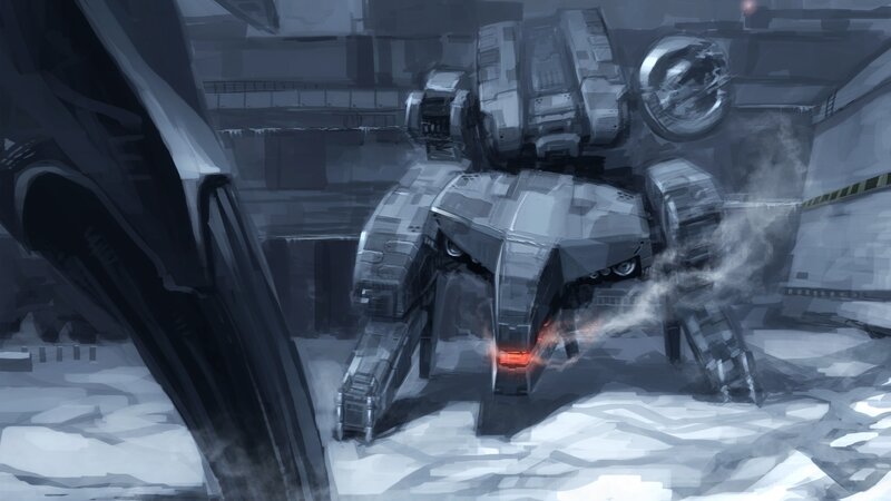 Damaged Robot Mech