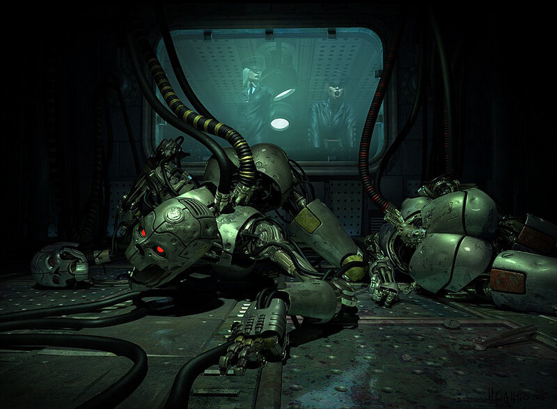 Damaged Robots in Lab