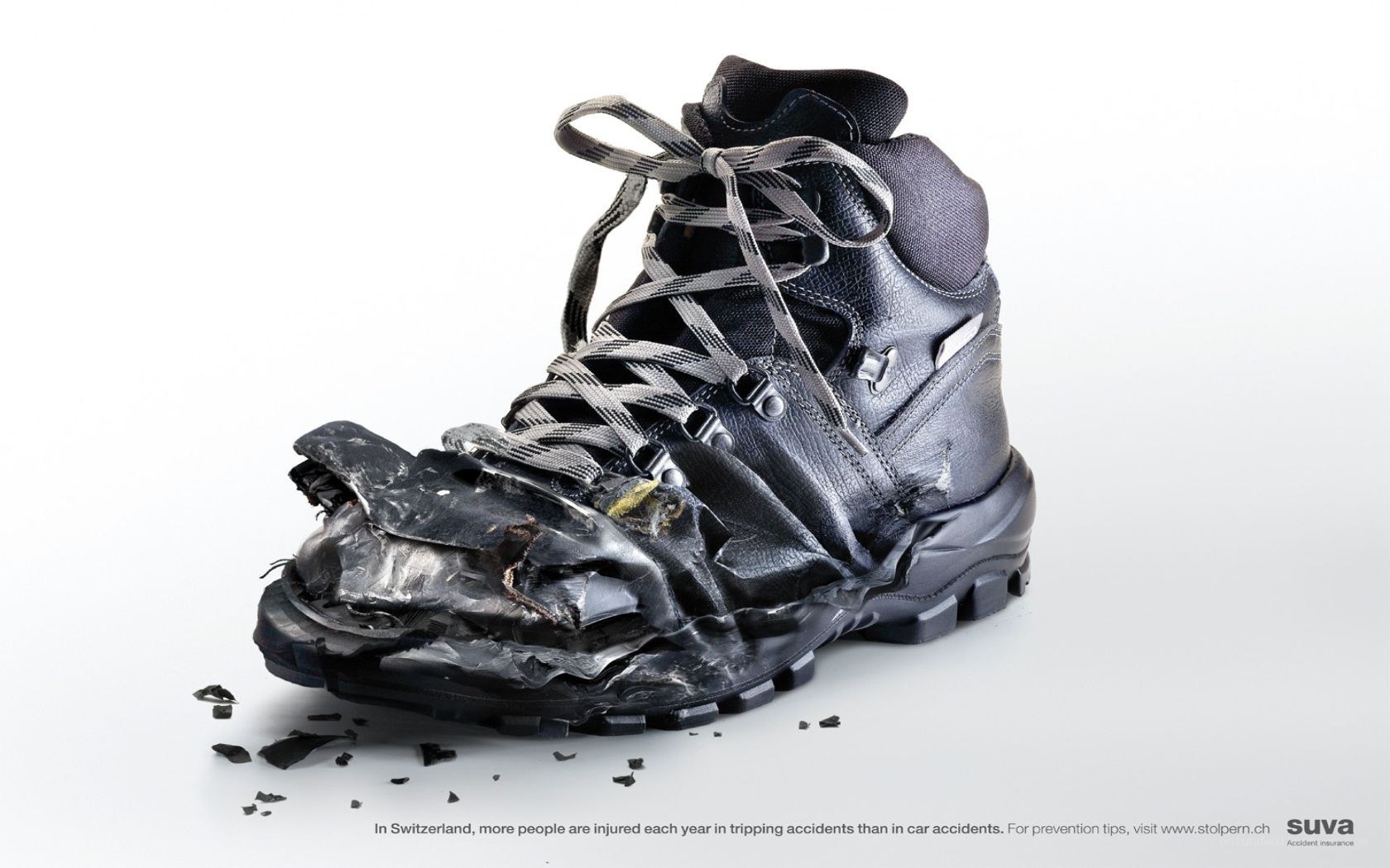 Damaged safety boot