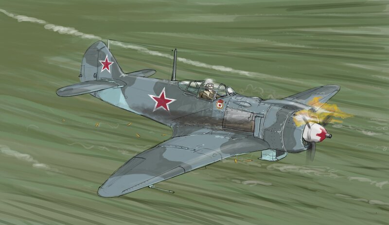Damaged Soviet Fighter Plane