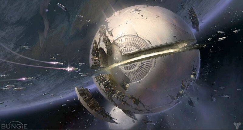 Damaged Space Station — Gray, Dramatic