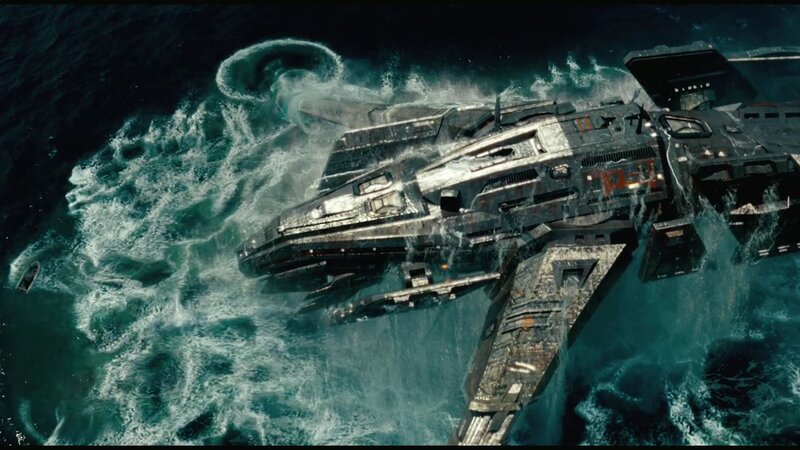 Damaged Spaceship in Water