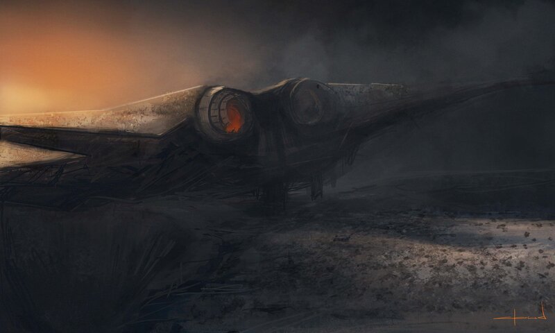 Damaged Spaceship — Orange