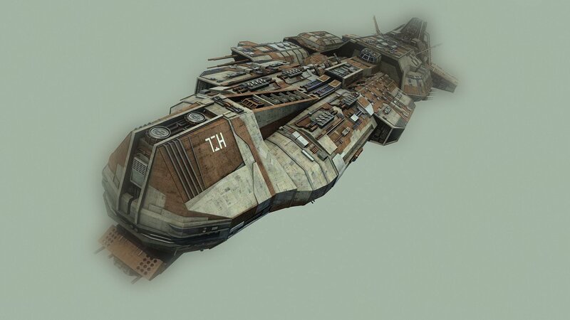 Damaged Spaceship