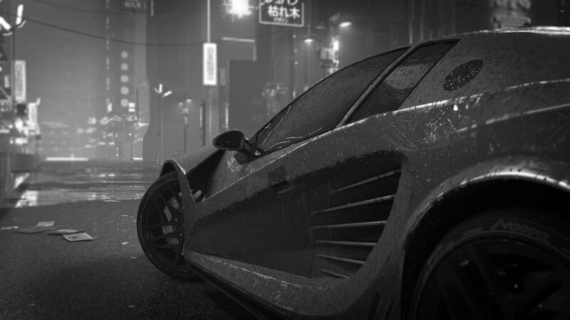 Damaged Sports Car