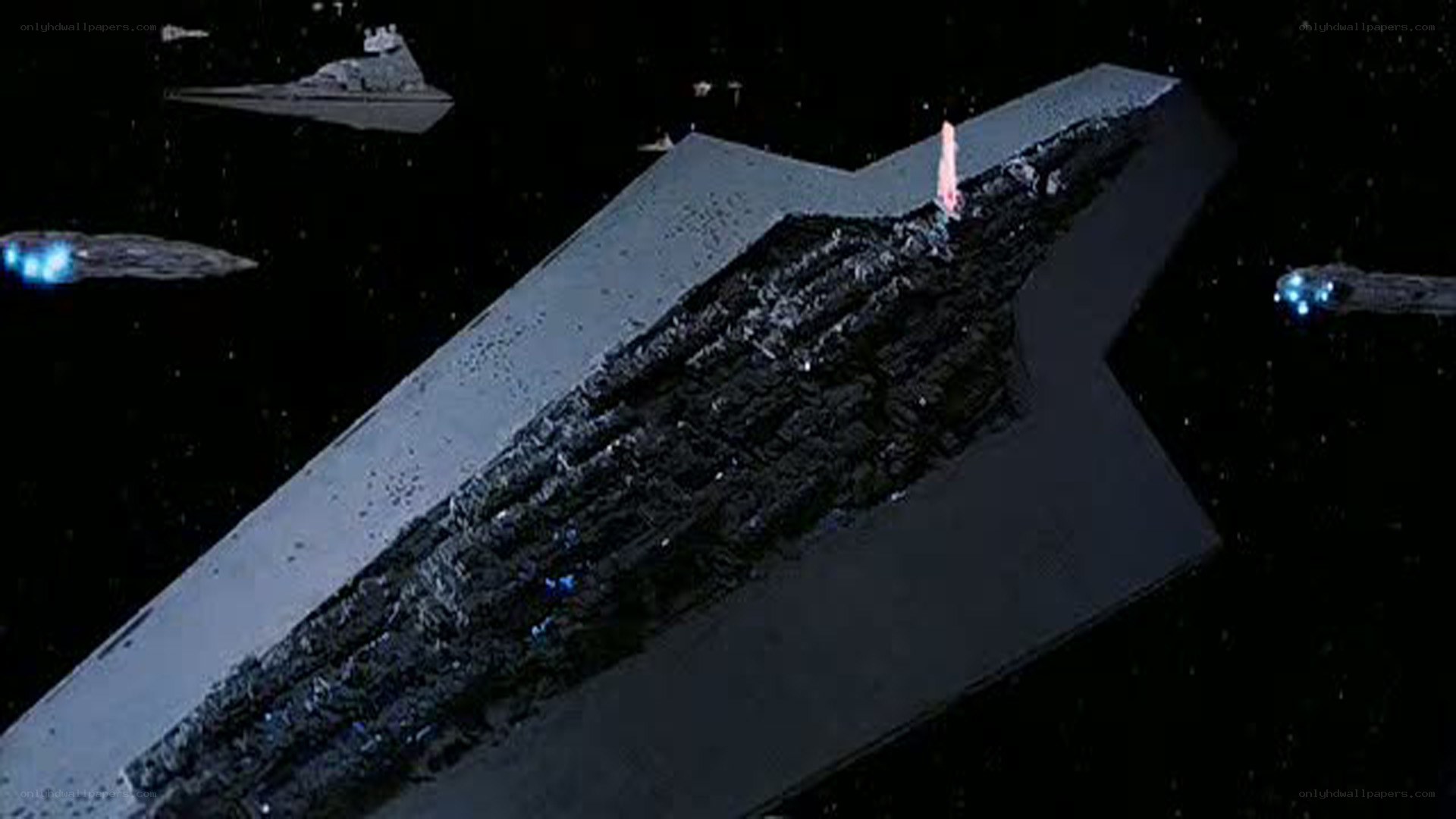 damaged star destroyer in space