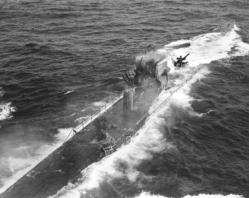Damaged Submarine in Ocean