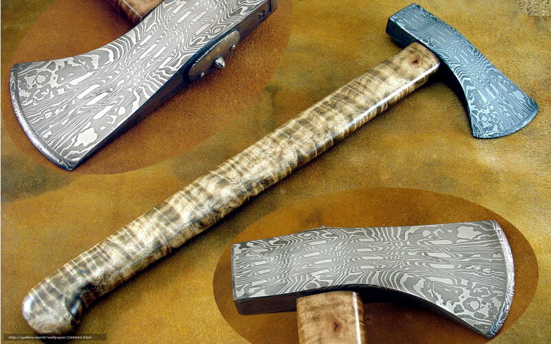 Damascus steel axes