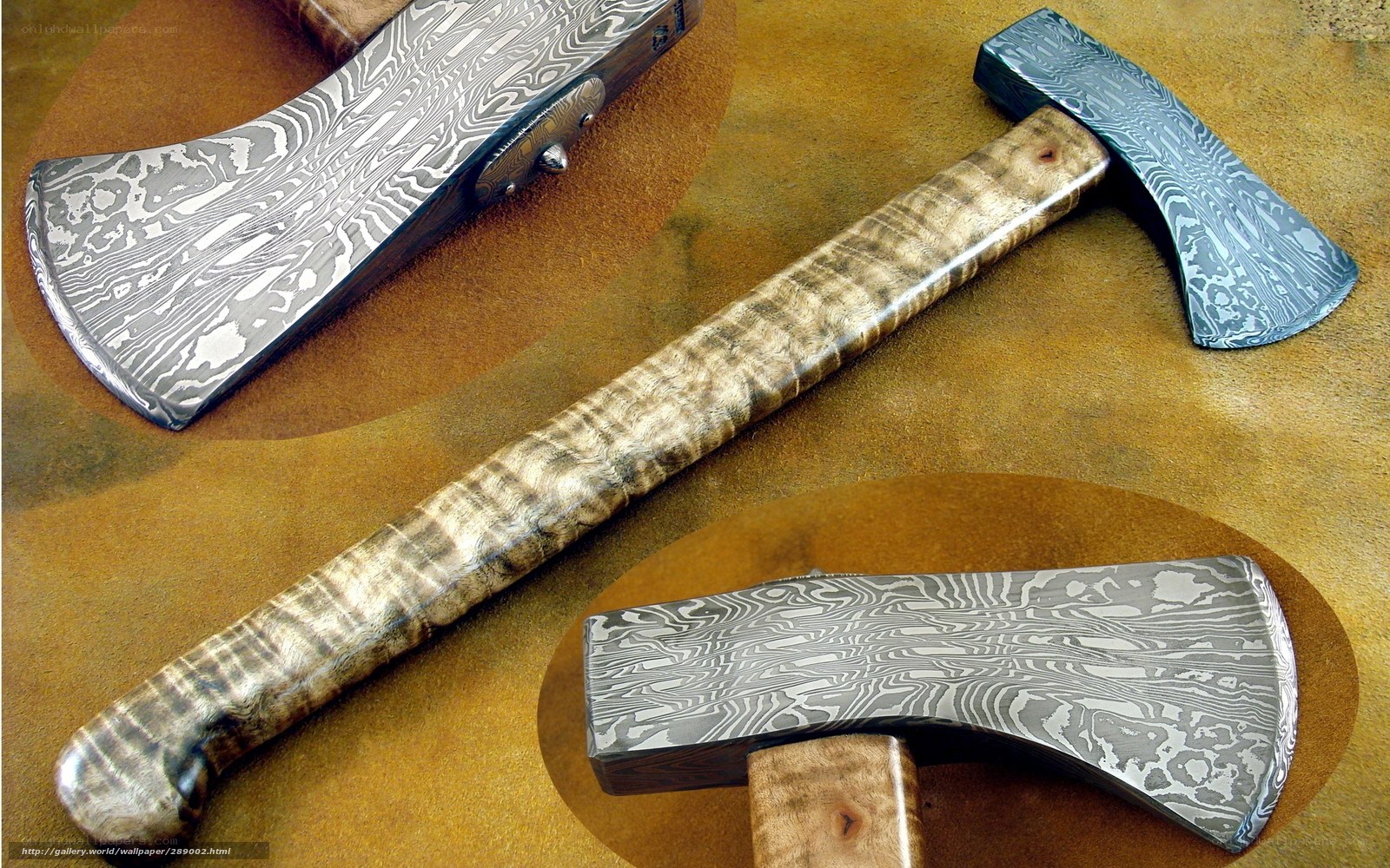 Damascus steel axes