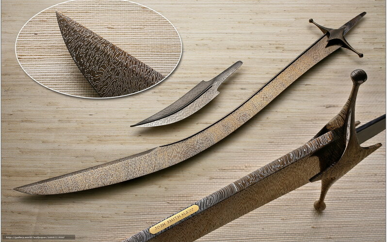 Damascus steel sword