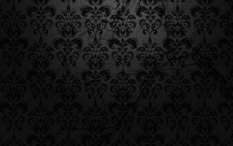Damask Pattern Wallpaper — Black, Dark
