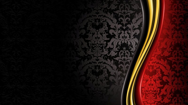Damask Pattern Wallpaper — Black, Dramatic