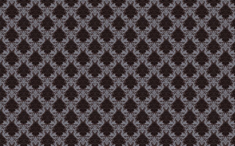 Damask Pattern Wallpaper — Black, Formal, Vector Art