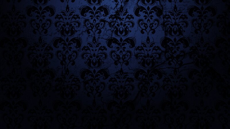 Damask Pattern Wallpaper — Blue