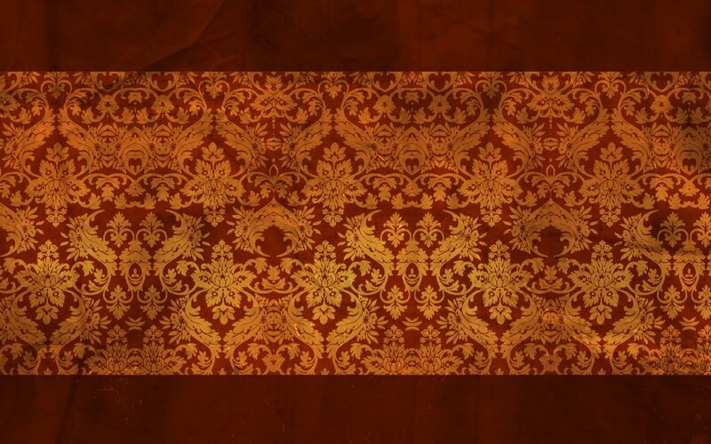 Damask Pattern Wallpaper — Brown, Ornate