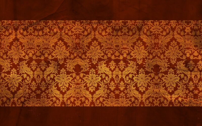 Damask Pattern Wallpaper — Brown