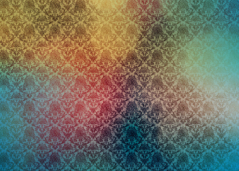 Damask Pattern Wallpaper — Red, Vibrant