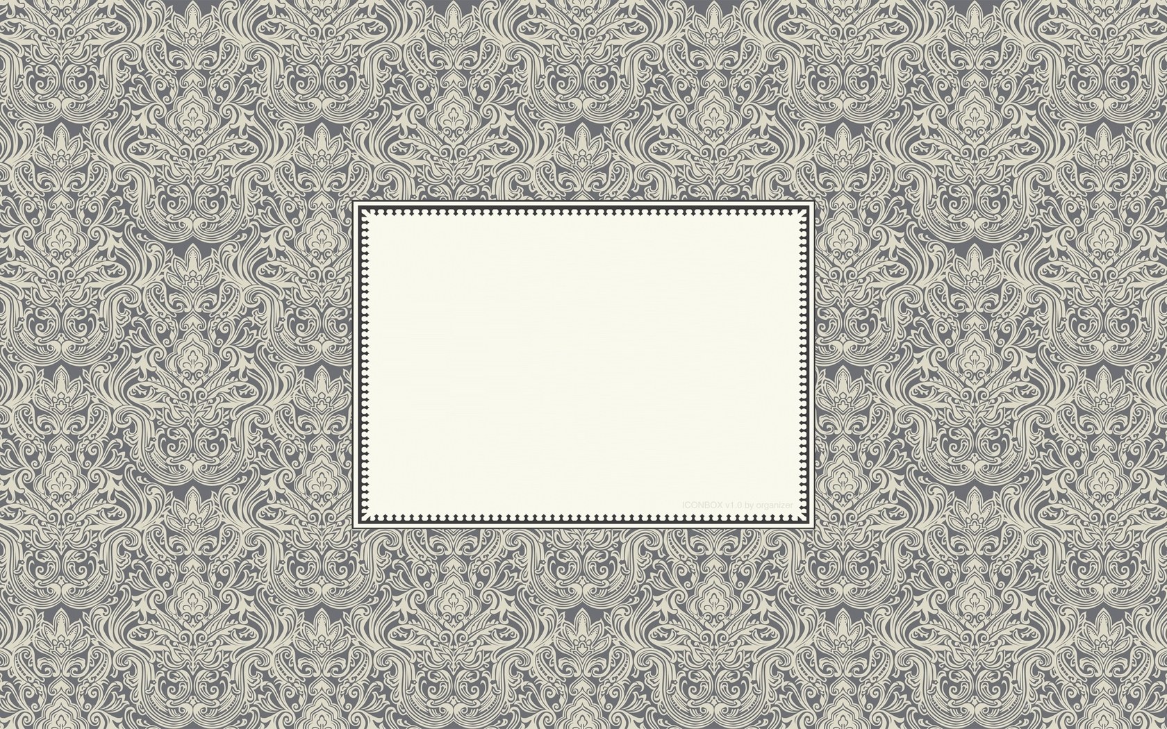 damask pattern with frame