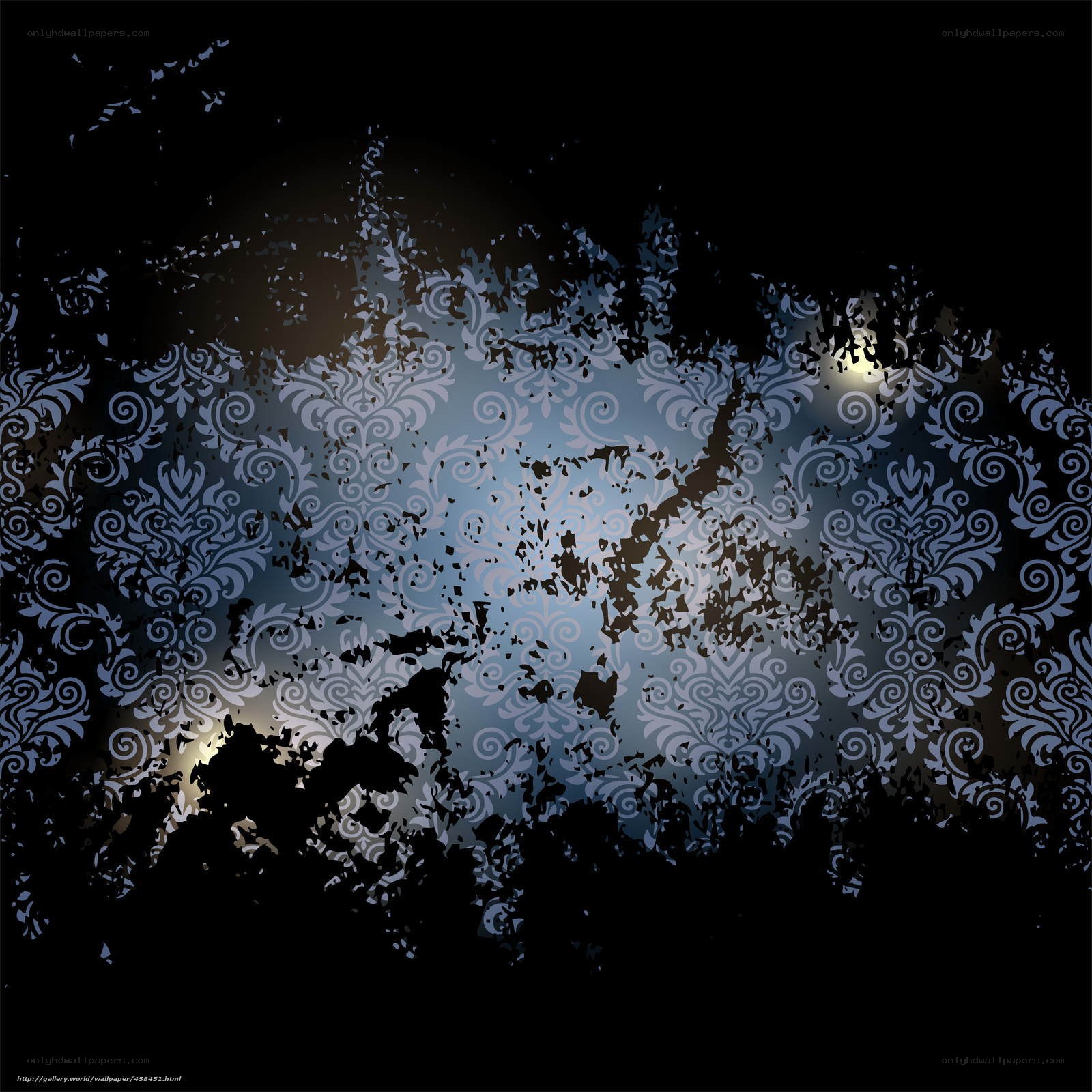 damask pattern with grunge texture