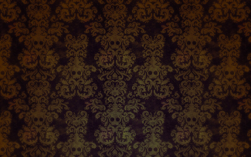 damask skull pattern wallpaper