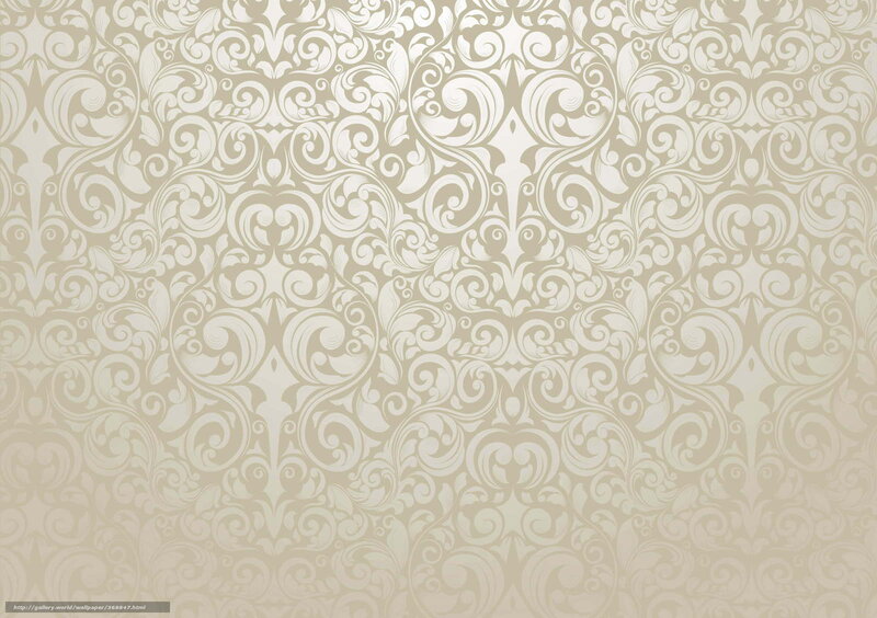 Damask Wallpaper Pattern — Beige, Ornate