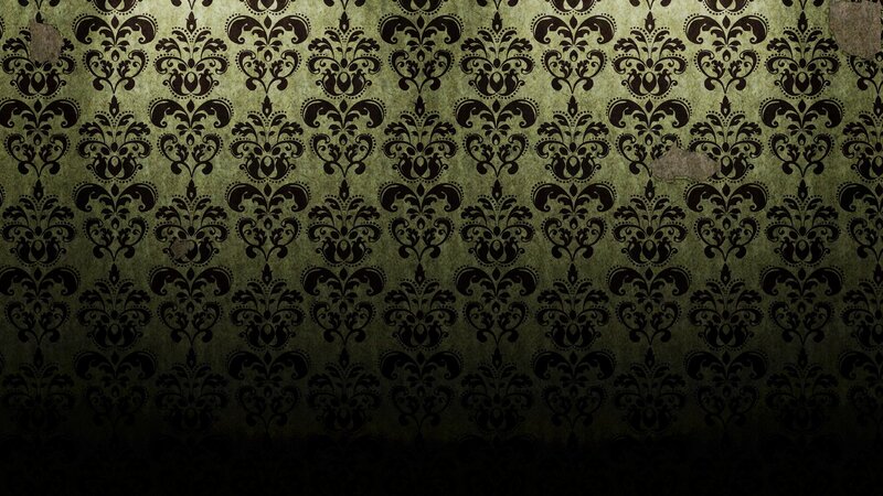 Damask Wallpaper Pattern — Black, Dramatic, Digital Art, Texture