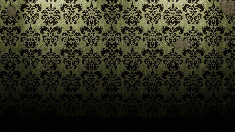 Damask Wallpaper Pattern — Black, Dramatic, Digital Art
